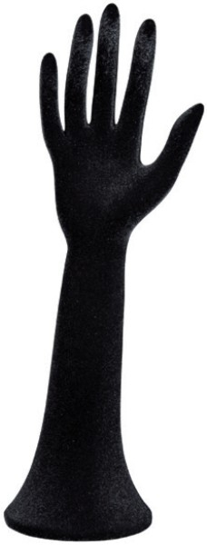 Schmuckhand schwarz beflockt | flexibel, 42 cm