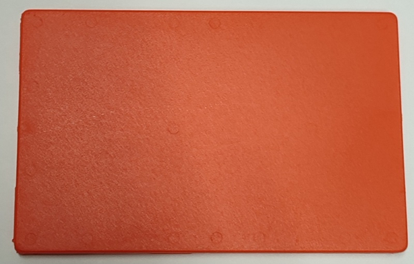 10 x Scheckkarten-Tresor, Neon-orange, 90 x 58 mm