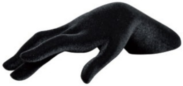 jewellery hand black flocked | flexible, 30 cm