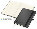 Vision-Book Creme Bestseller A5, schwarz inkl. Prägung schwarz-glänzend