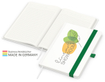 Match-Book green+blue A5 Cover-Star Recycling-Matt, grün