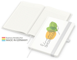Match-Book green+blue A5 Cover-Star Recycling-Matt, weiß