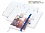 Match-Hybrid White Bestseller A5, Cover-Star gloss-individuell, mittelblau
