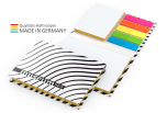 Budapest White Bestseller Bookcover gloss-individuell, Farbschnitt gelb