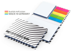 Budapest White Bestseller Bookcover matt-individuell, Farbschnitt blau