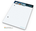 Schreibblock Bestseller A6, 50 Blatt mit 2-fach Abheftlochung