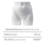 Damen-Hüft-Torso, weiß