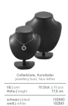 Collierbüste schwarz, Höhe: 17,5 cm,