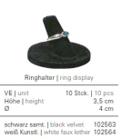 Ringhalter, schwarz, Höhe: 3,5 cm, ø ca. 4 cm