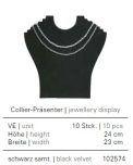 Collierpräsenter III, schwarz, Höhe: 24 cm, Breite: 23 cm