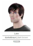 Herrenperücke Luke dunkelbraun