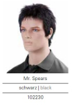 Herrenperücke Mr. Spears schwarz