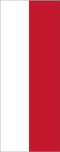 Rot/Weiss, Polen, Monaco, Hessen, Hochformat-Leihfahne 120 x 300 cm