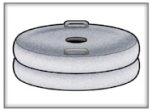 Doppel-Betonsockel 150 kg, 45/60 mm