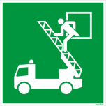 Rettungsfenster , Rettungswege, Kunststoff, 150 x 150 mm
