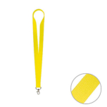 Schlüsselband/Lanyard "Standard", Gelb, Karabinerhaken, Bandbreite 20 mm, 10 Stück
