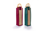 Jutetasche für eine Flasche Bordeaux, 35 x 11 x 11 cm